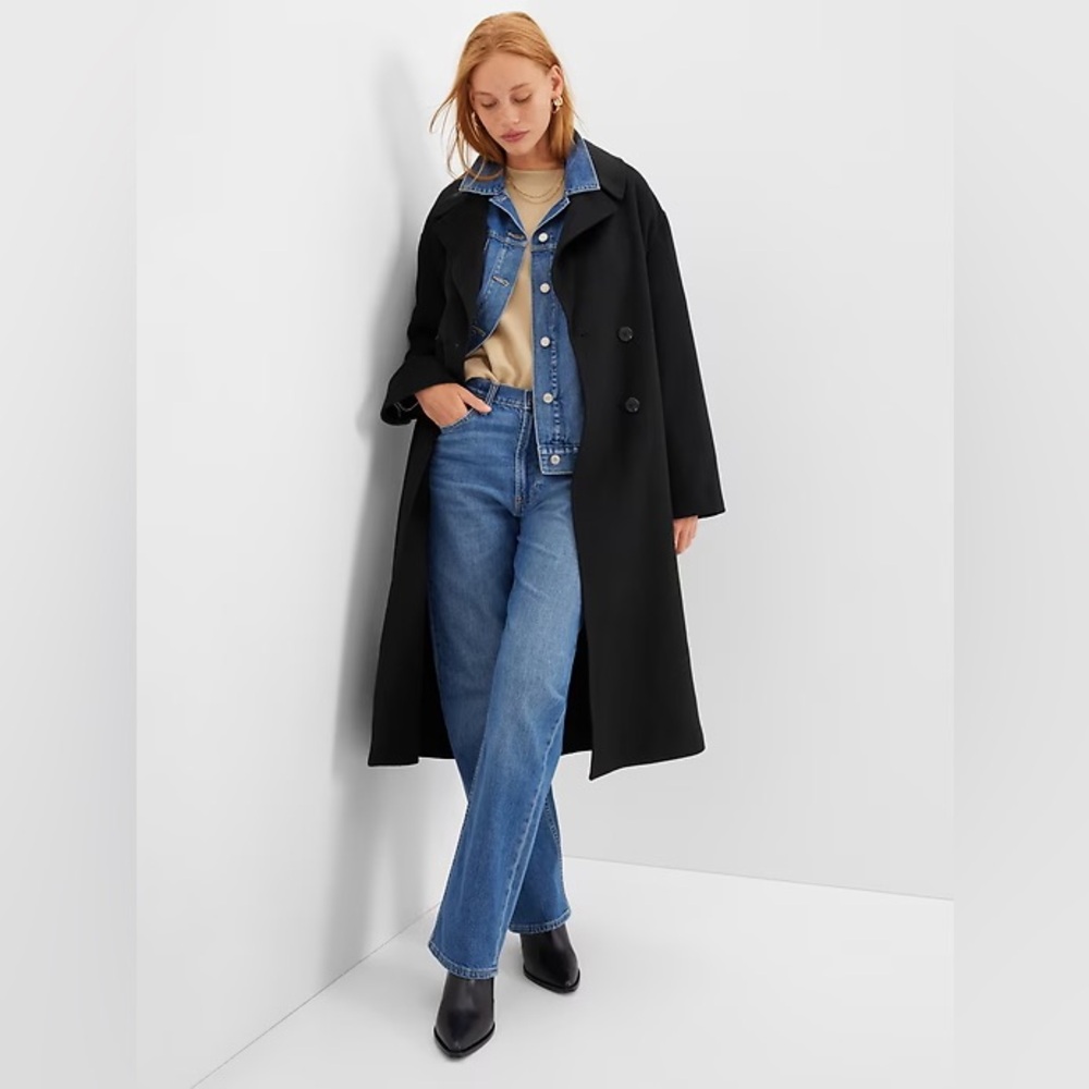 GAP Black Trench Coat